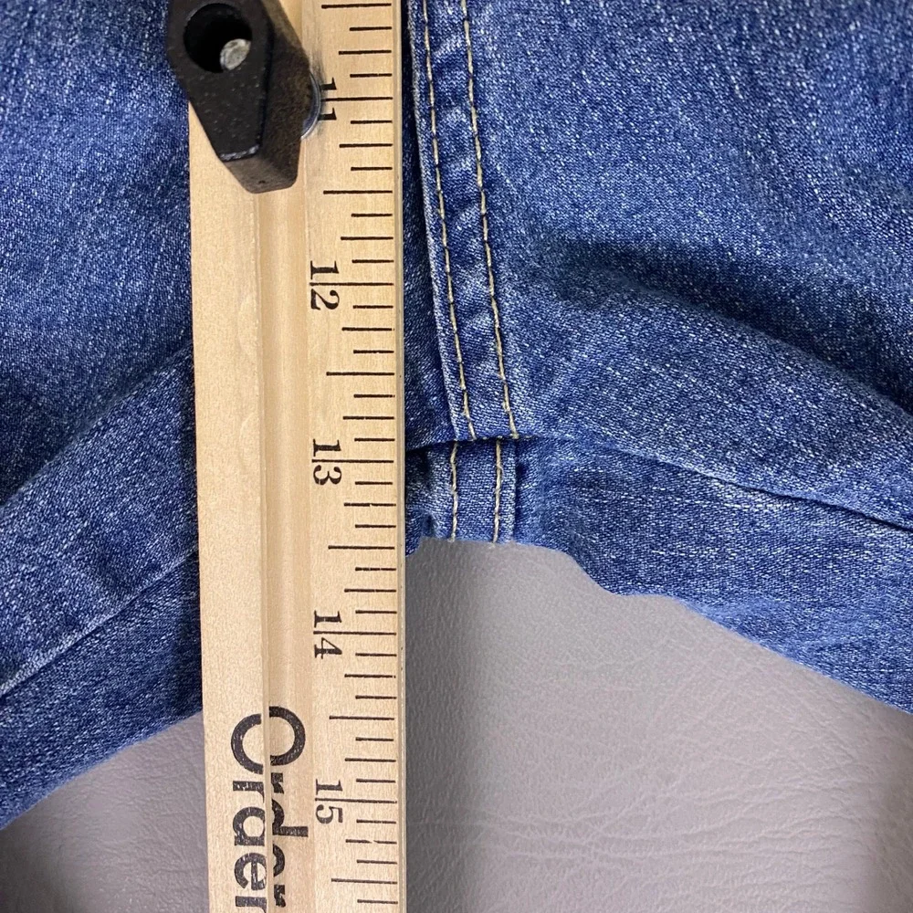 Genuine Dickies Mens Blue Denim Shorts Size 40 Regular Fit Stretch *Stain spots*